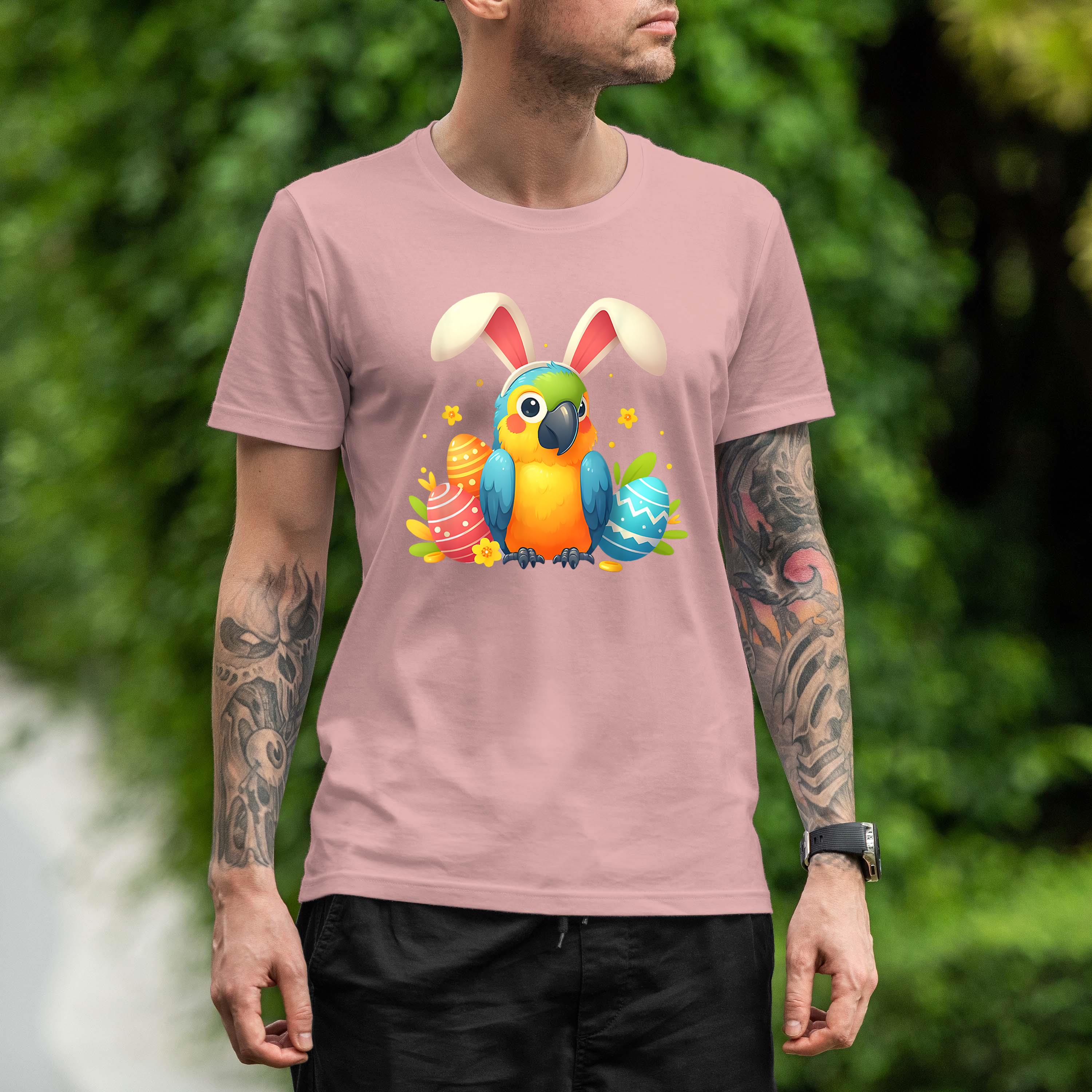 Easter Parrot With Colorful Easter Eggs Shirt 